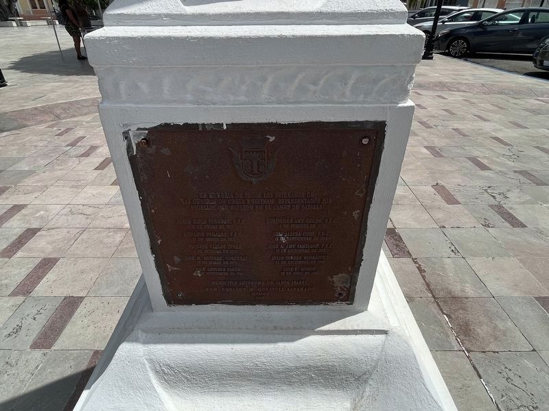Monumento a los veteranos de las guerras de Corea y Vietnam side of the marker. Click for full size. Monumento a los veteranos de las guerras de Corea y Vietnam side of the marker image. Click for full size.