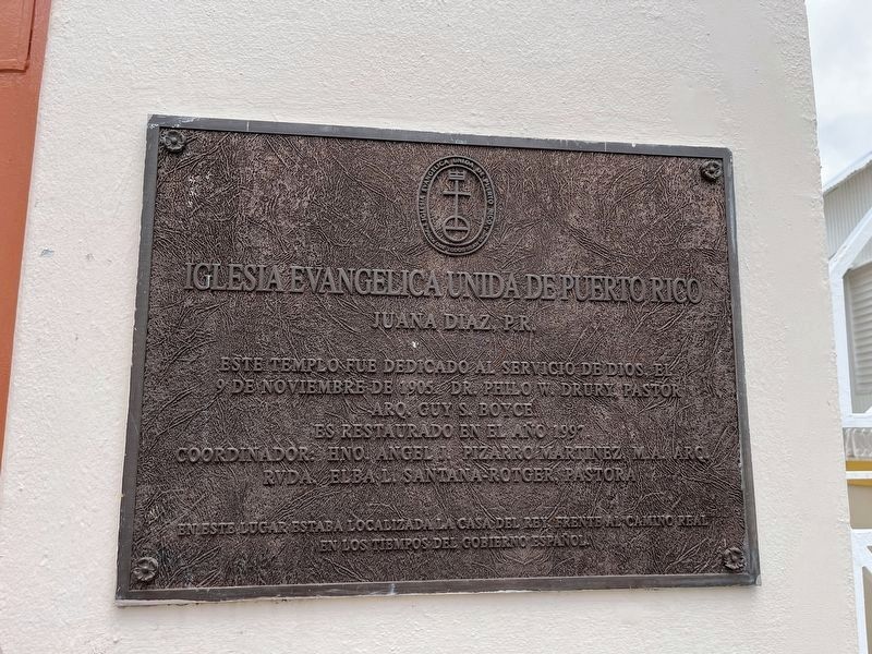Iglesia Evangelica Unida de Puerto Rico Marker. Click for full size. Iglesia Evangelica Unida de Puerto Rico Marker image. Click for full size.