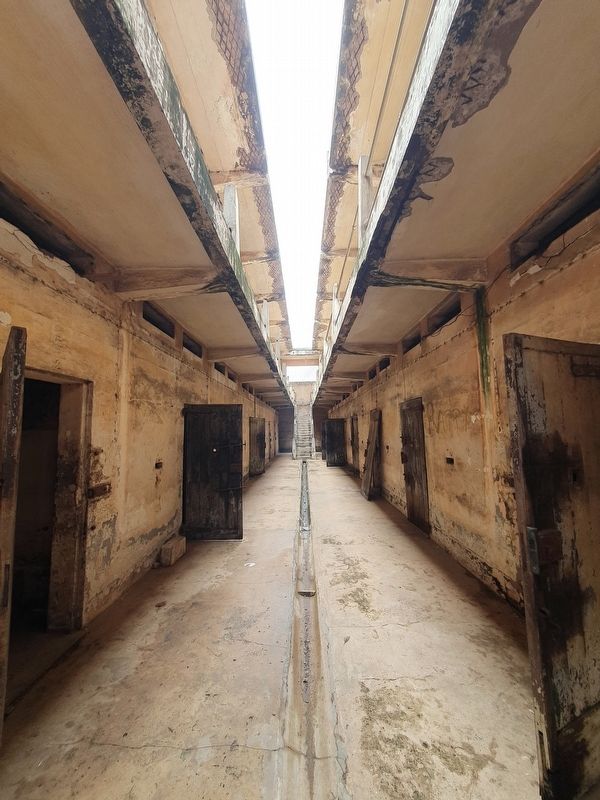 Former prison cells at Fort Ussher image. Click for full size.
