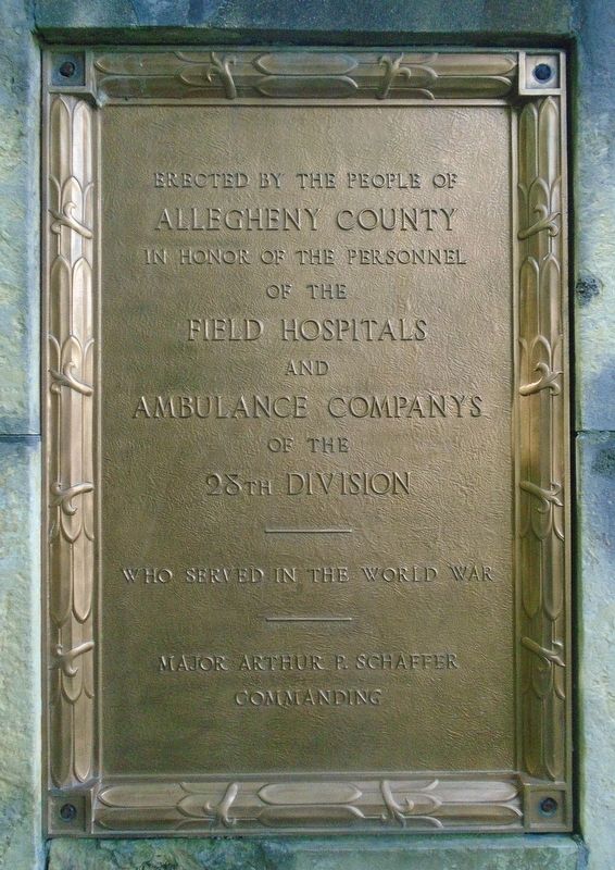 28th Division Field Hospital and Ambulance Company Personnel Marker image. Click for full size.