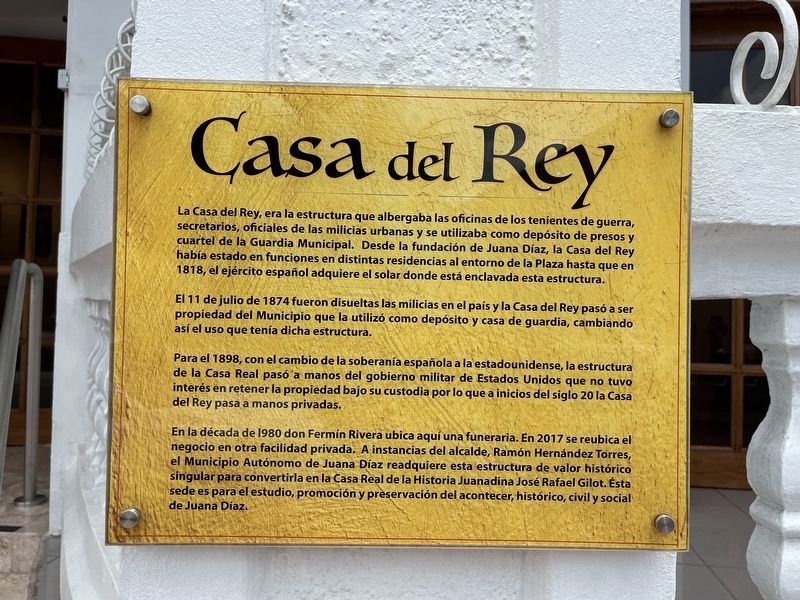Casa del Rey Marker image. Click for full size.