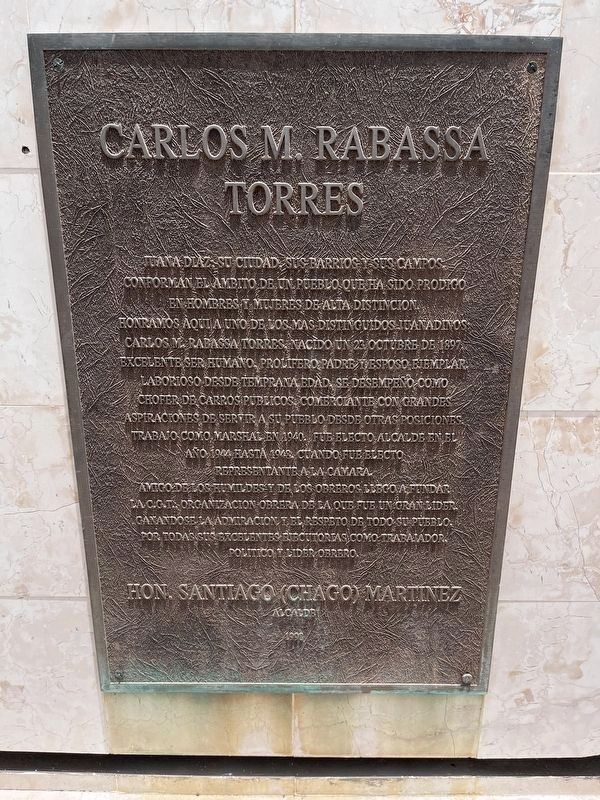 Carlos M. Rabassa Torres Marker image. Click for full size.