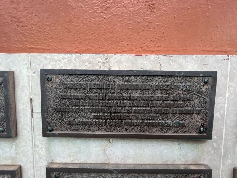 Carlos Bernier Rodriguez (1926 - 1983) Marker. Click for full size. Carlos Bernier Rodriguez (1926 - 1983) Marker image. Click for full size.
