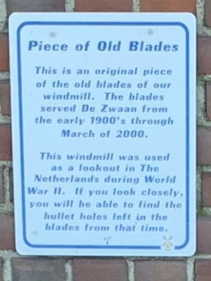 Piece of Old Blades Marker. Click for full size. Piece of Old Blades Marker image. Click for full size.