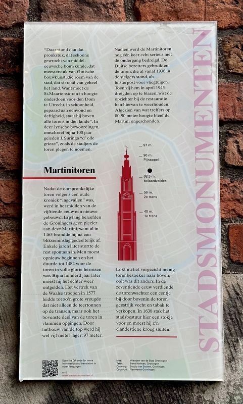 Martinitoren / St. Martin Tower Marker image. Click for full size.