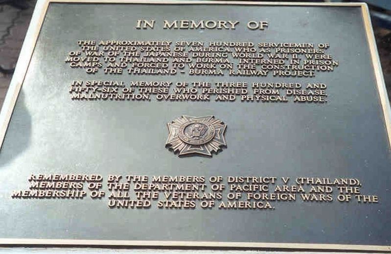 VFW POW Kanchanaburi Memorial image. Click for full size.