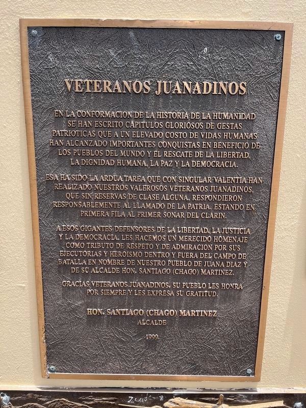 Veteranos Juanadinos Memorial. Click for full size. Veteranos Juanadinos Memorial image. Click for full size.