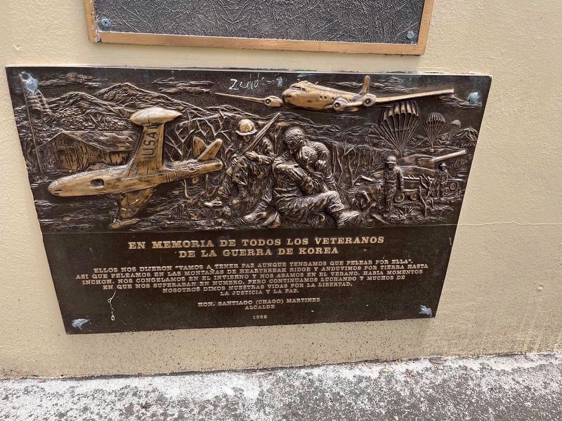 En Memoria de Todos los Veteranos de la Guerra de Korea Marker image. Click for full size.
