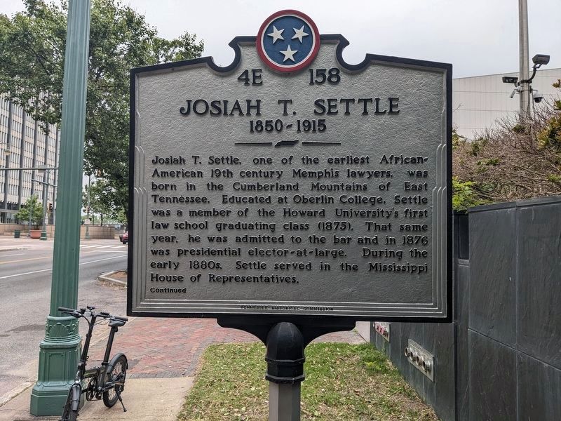 Josiah T. Settle Marker image. Click for full size.