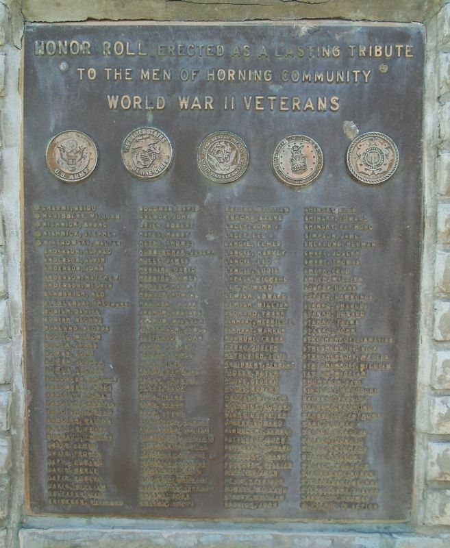 World War II Honor Roll Marker image. Click for full size.