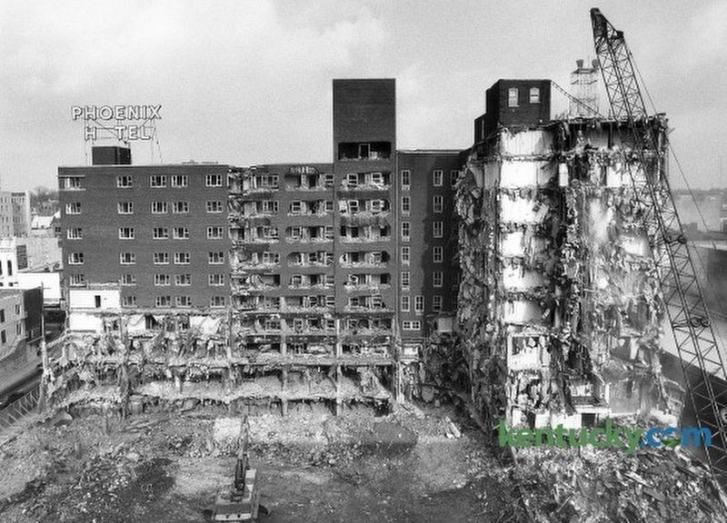 Phoenix Hotel demolition image. Click for full size.