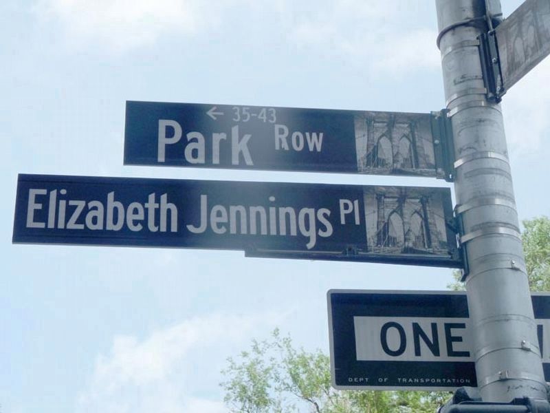 Elizabeth Jennings Place (Park Row and Spruce Street) image. Click for full size.