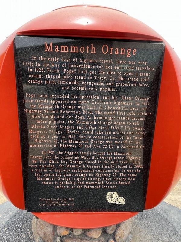 Mammoth Orange Marker image. Click for full size.