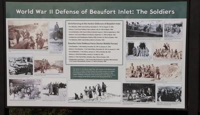 World War II Defense of Beaufort Inlet Marker image. Click for full size.