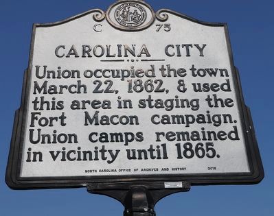 Carolina City Marker image. Click for full size.