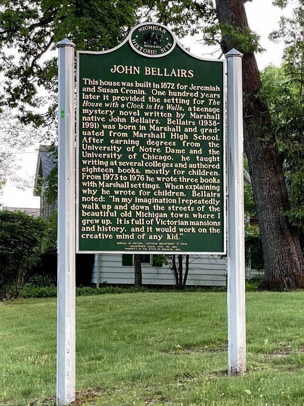 John Bellairs Marker Side image. Click for full size.