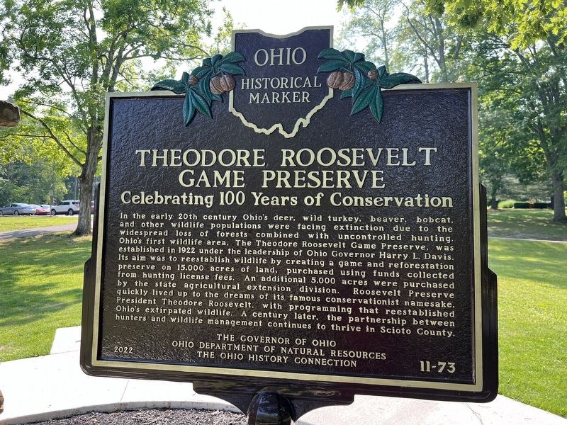 Theodore Roosevelt Game Preserve Marker image. Click for full size.