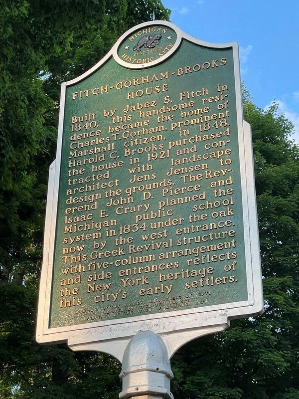 Fitch-Gorham-Brooks House Marker Side image. Click for full size.
