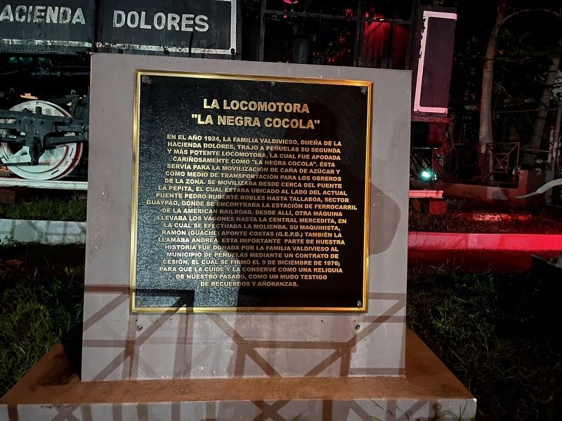 La Locomotora "La Negra Cocola" Marker. Click for full size. La Locomotora "La Negra Cocola" Marker image. Click for full size.