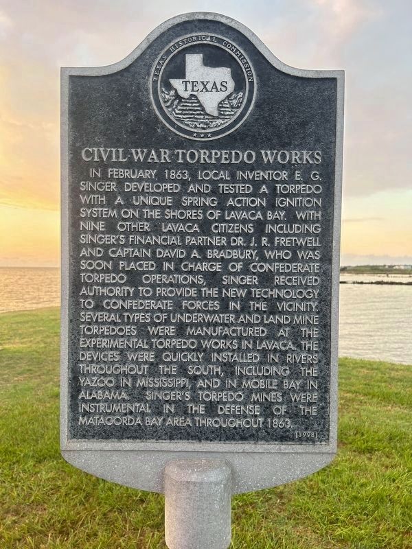 Civil War Torpedo Works Marker image. Click for full size.