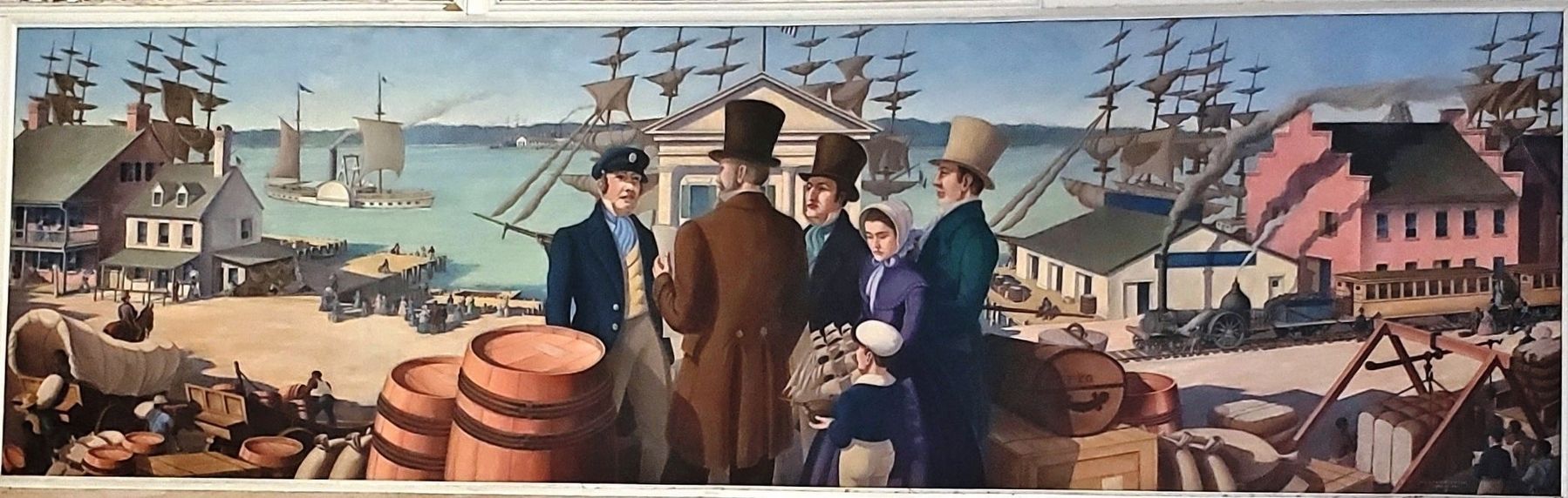 Works Progress Administration Mural. Click for full size. Works Progress Administration Mural image. Click for full size.