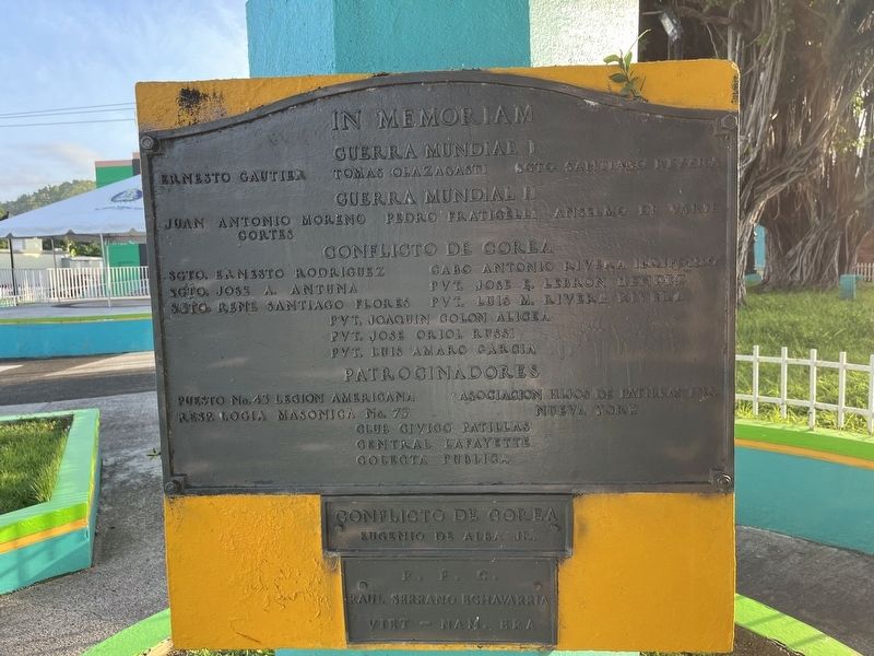 Memorial a los Veteranos Marker. Click for full size. Memorial a los Veteranos Marker image. Click for full size.