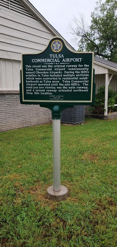 Tulsa Commercial Airport Marker image. Click for full size.
