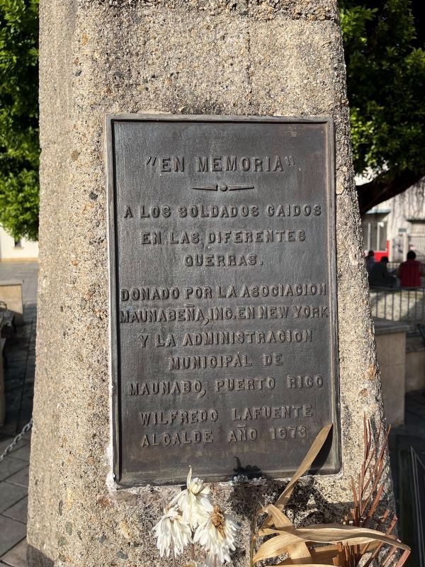"En Memoria" Marker. Click for full size. "En Memoria" Marker image. Click for full size.