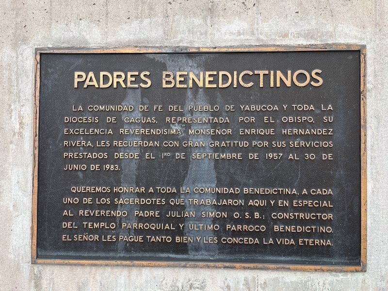 Padres Benedictinos Marker. Click for full size. Padres Benedictinos Marker image. Click for full size.