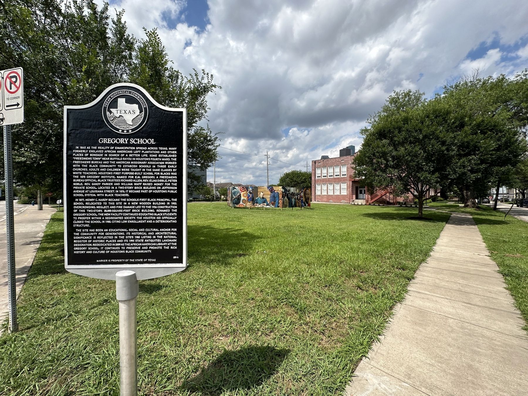 Gregory School Marker image. Click for full size.