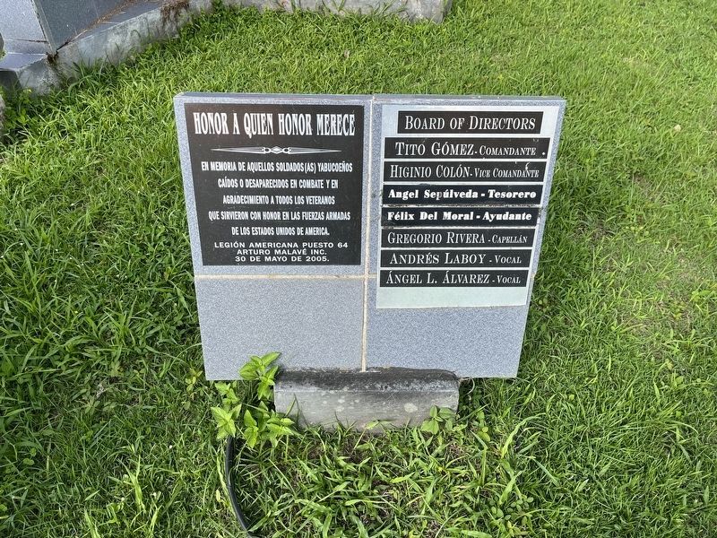Honor a Quien Honor Merece Marker. Click for full size. Honor a Quien Honor Merece Marker image. Click for full size.
