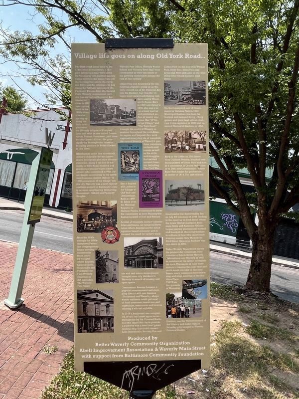 Village life goes on along Old York Road.. Marker. Click for full size. Village life goes on along Old York Road.. Marker image. Click for full size.