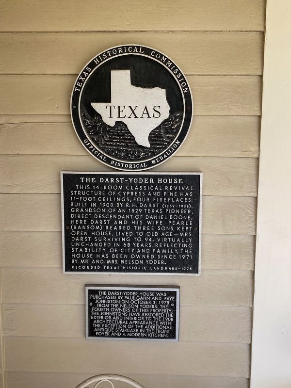 The Darst-Yoder House Marker. Click for full size. The Darst-Yoder House Marker image. Click for full size.