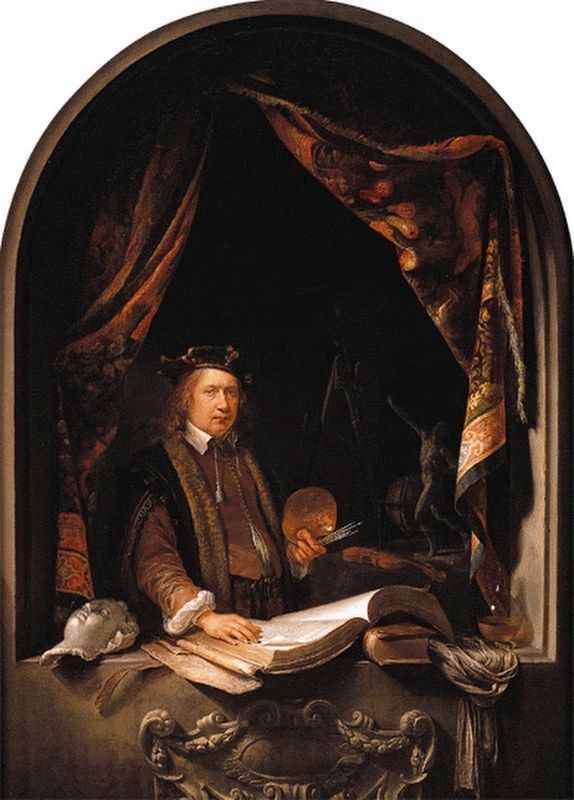 Gerard Dou self-portrait. Click for full size. Gerard Dou self-portrait image. Click for full size.