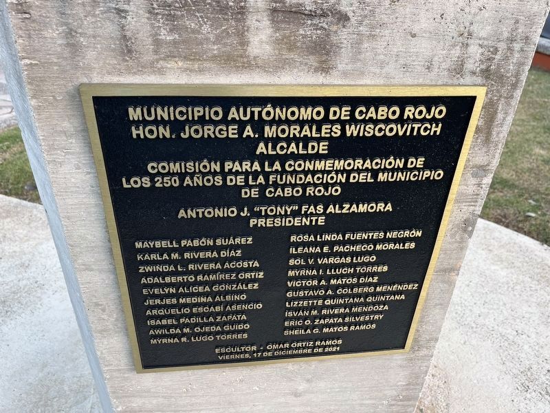 Cabo Rojo Marker. Click for full size. Cabo Rojo Marker image. Click for full size.