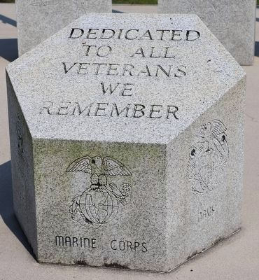 Dedicated to all Veterans we Remember Marker. Click for full size. Dedicated to all Veterans we Remember Marker image. Click for full size.