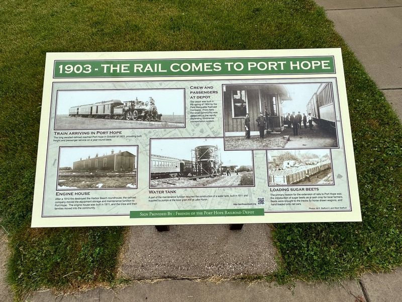 1903 - The Rail Comes to Port Hope Marker image. Click for full size.