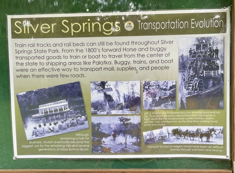 Silver Springs Transportation Evolution Marker image. Click for full size.