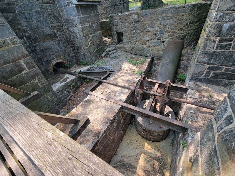 Water Turbine Powering Two Mills image. Click for full size.