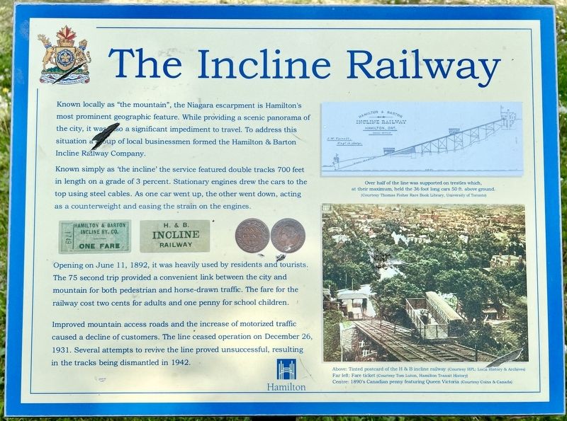 The Incline Railway Marker image. Click for full size.