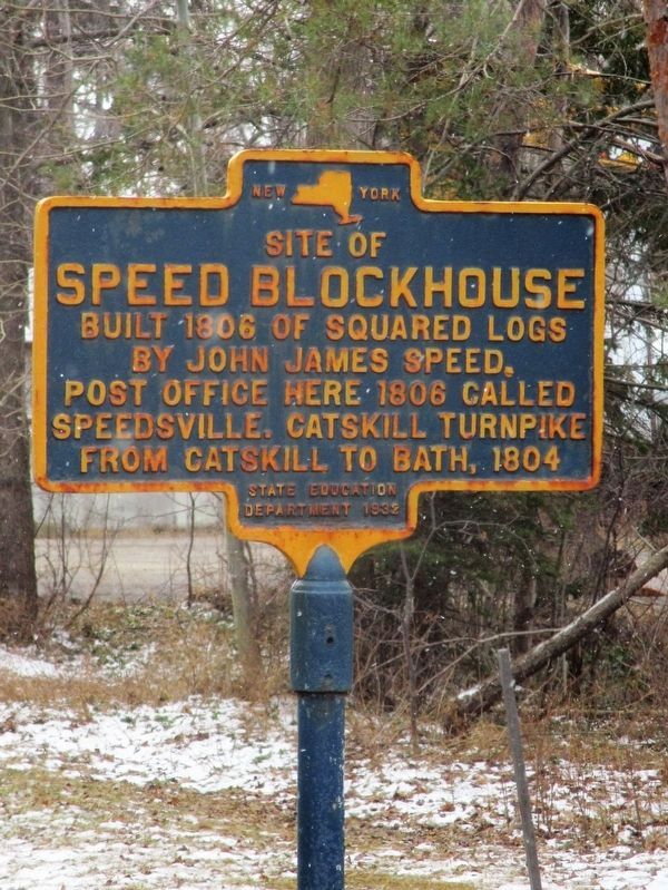 Site of Speed Blockhouse Marker. Click for full size. Site of Speed Blockhouse Marker image. Click for full size.