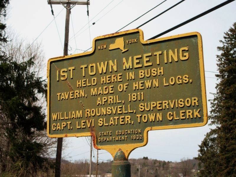 1st Town Meeting Marker image. Click for full size.