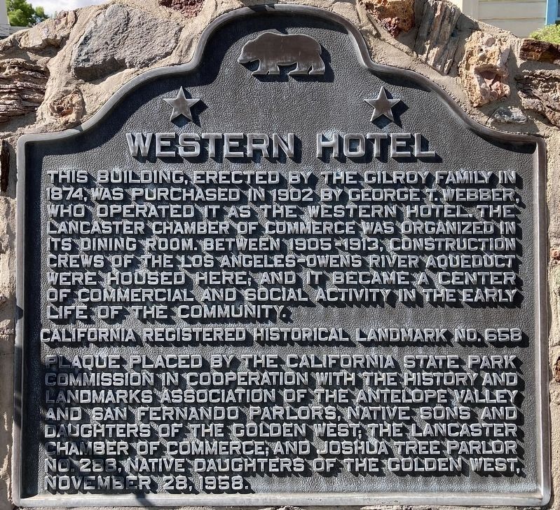 Western Hotel Marker image. Click for full size.