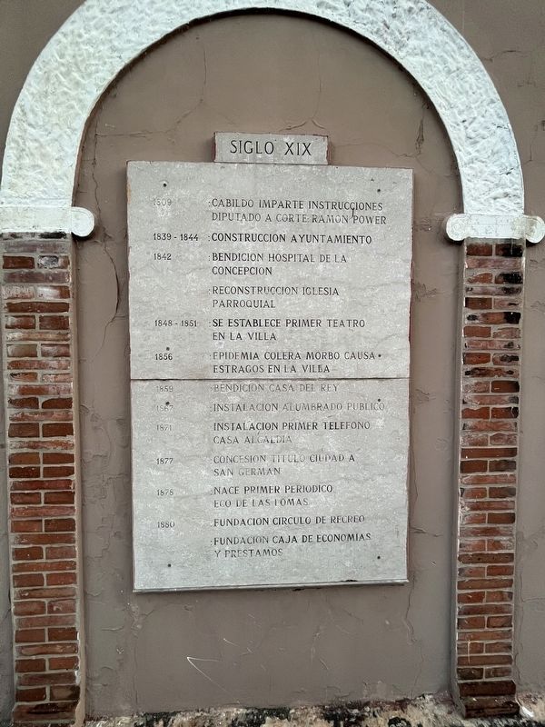 Siglo XIX Marker. Click for full size. Siglo XIX Marker image. Click for full size.
