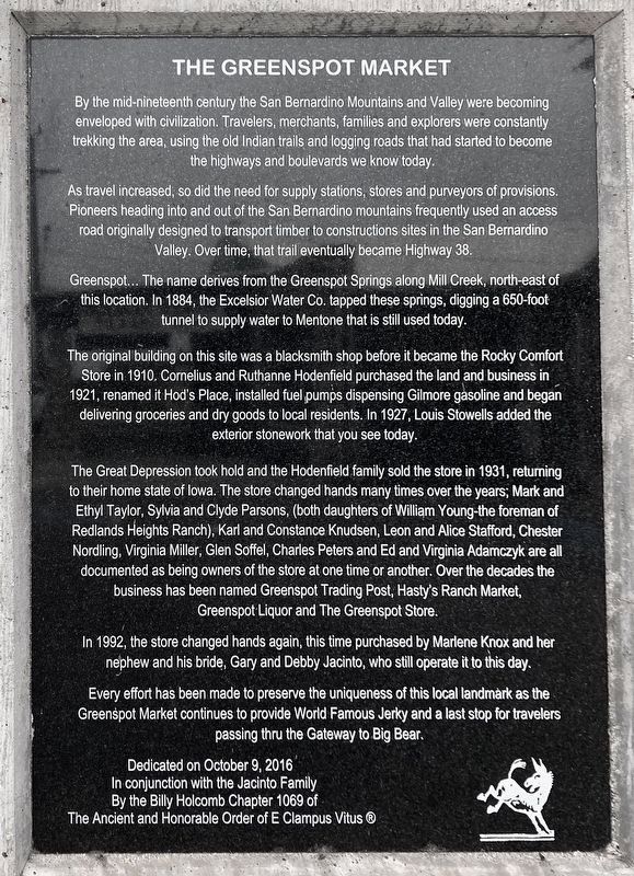The Greenspot Market Marker. Click for full size. The Greenspot Market Marker image. Click for full size.