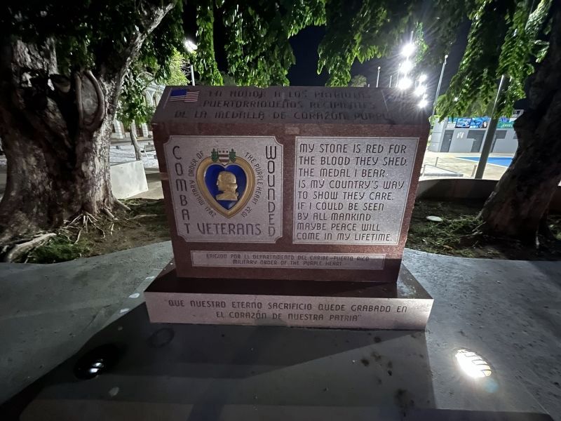 Monumento de la Orden Militar de Corazon Purpura Marker image. Click for full size.