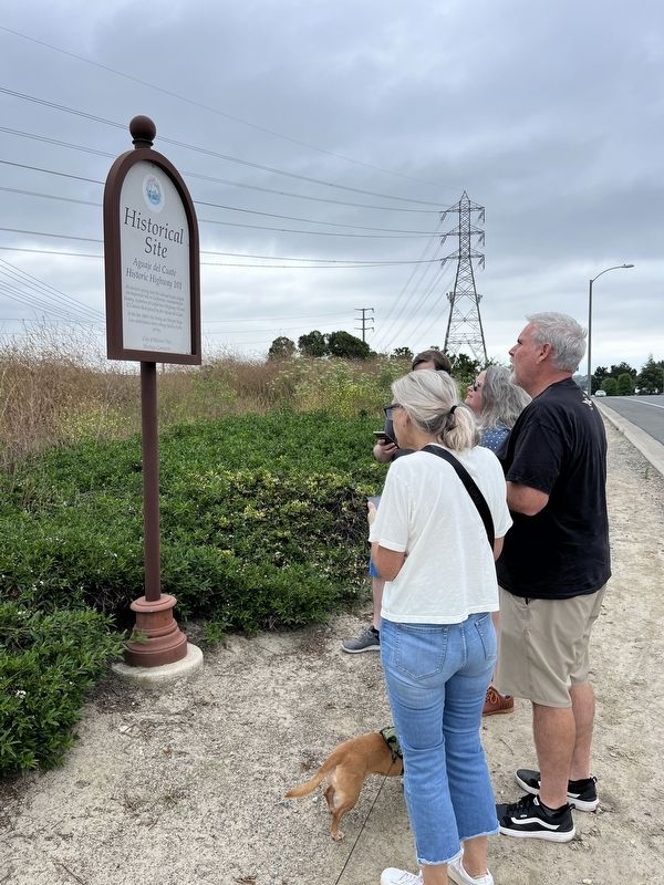 Aguaje del Cuate Historic Highway 101 Marker. Click for full size. Aguaje del Cuate Historic Highway 101 Marker image. Click for full size.