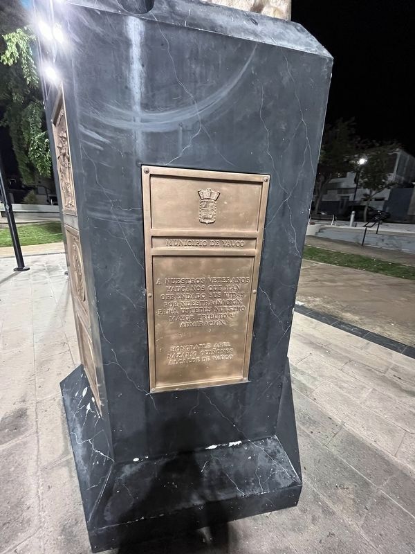 Monumento a los Veteranos Marker. Click for full size. Monumento a los Veteranos Marker image. Click for full size.