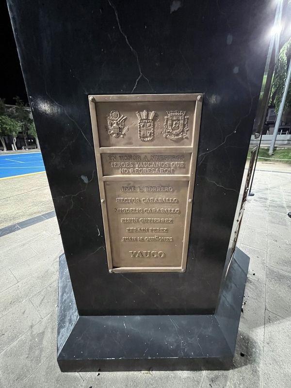 Monumento a los Veteranos Marker. Click for full size. Monumento a los Veteranos Marker image. Click for full size.