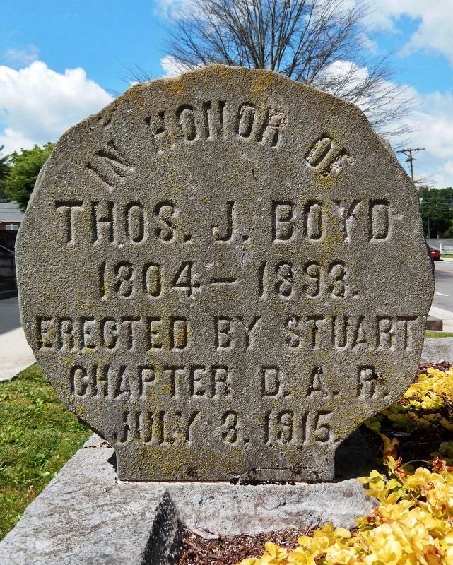 In Honor of Thos. J. Boyd Marker. Click for full size. In Honor of Thos. J. Boyd Marker image. Click for full size.